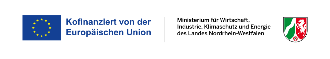 Kofinanziert von der Europäischen Union und dem Ministerium für Wirtschaft, Industrie, Klimaschutz und Energie des Landes Nordrhein-Westfalen